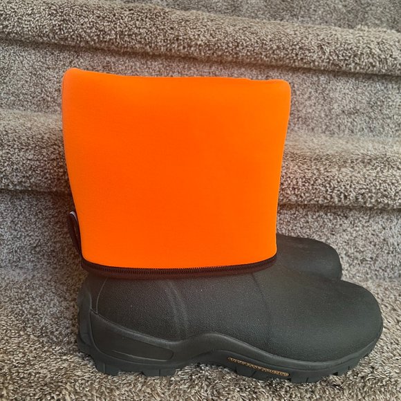 Muck Boots Men's Orange/Black Fabric Arctic Insulated  Waterproof Boots. - Picture 3 of 11